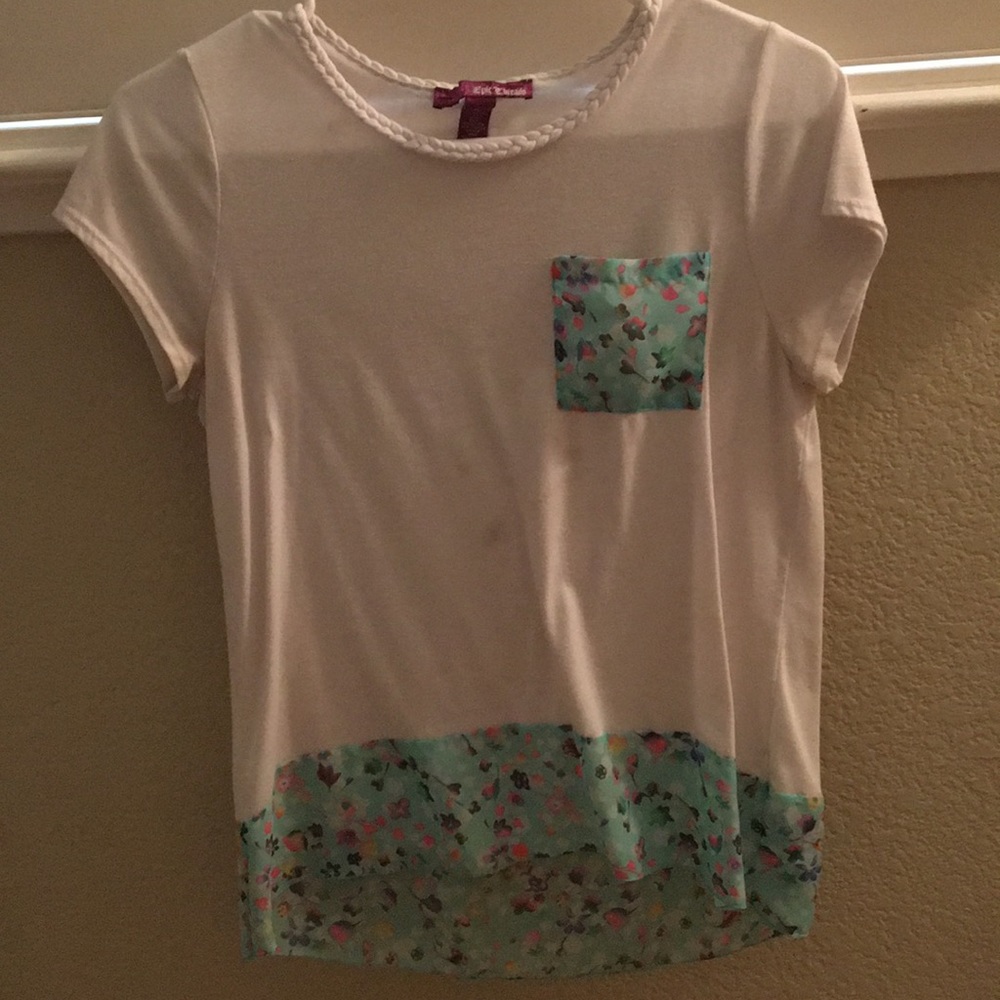 Flowery White T-Shirt
